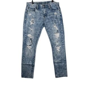 American Eagle Flex Skinny Men's Jeans Acid Wash Distressed Skinny Size 31 x 30